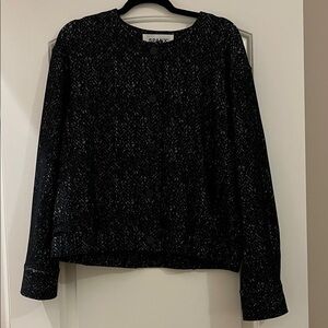 SPANX Black and White classic round collar button jacket. Sleek and Stylish! XL